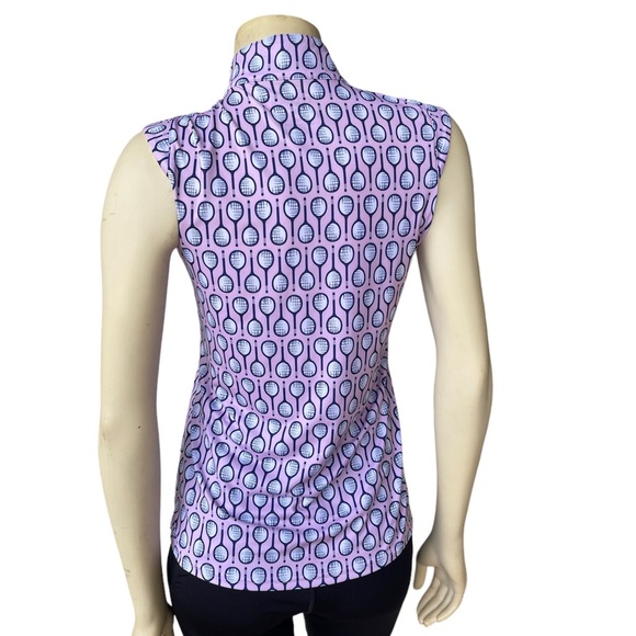 San Soleil Ace Tennis Racket SolCool® Mock Neck Pullover - Women Top - Picture 2 of 6